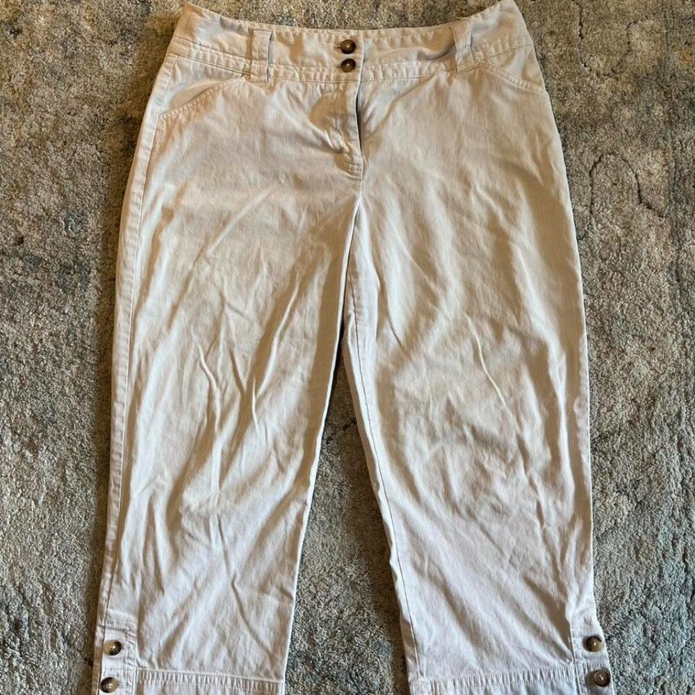 ivory cream capri pants